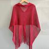 Women Beach Shawl Breathable Fabric Cover-up Shawl with Versatile Tassel Design Weddings Parties Travel Daily