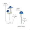 2 Pieces Blue Mushrooms Decorative Garden Stakes Decoration Glow in the Dark Glowing