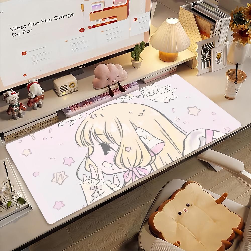 Anime C-Chobits Cute Chii Mouse Pad Non-slip Rubber Gamer Balance Computer Mat Decoracion Deskmat Laptop Office Large