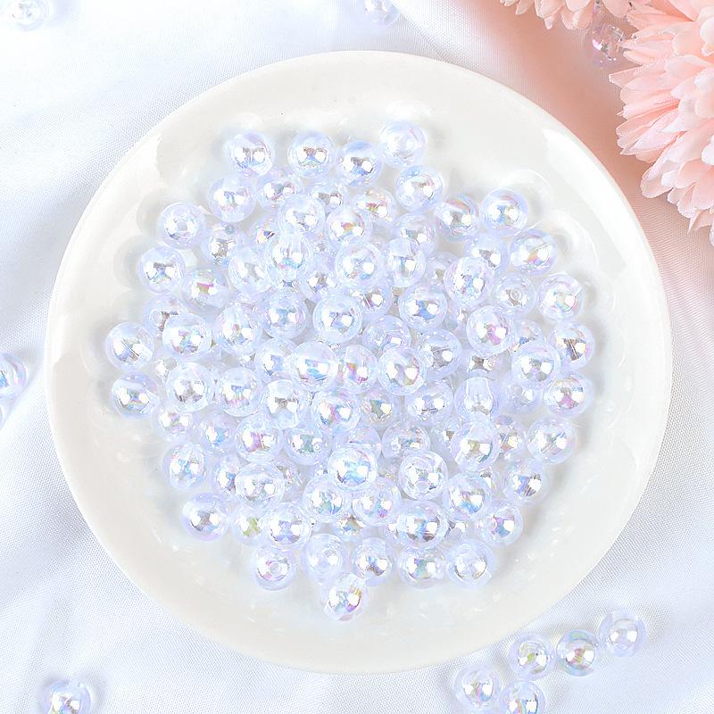 Acrylic Solid Color Round Beads for DIY Jewelry Bracelet Making