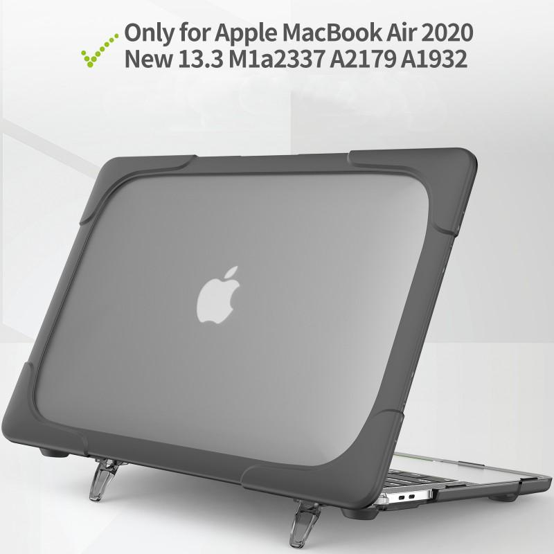 MacBook Air 13 Pro 15 16 Protective Case With Cooling Stand Anti-Slip Matte PC Shell