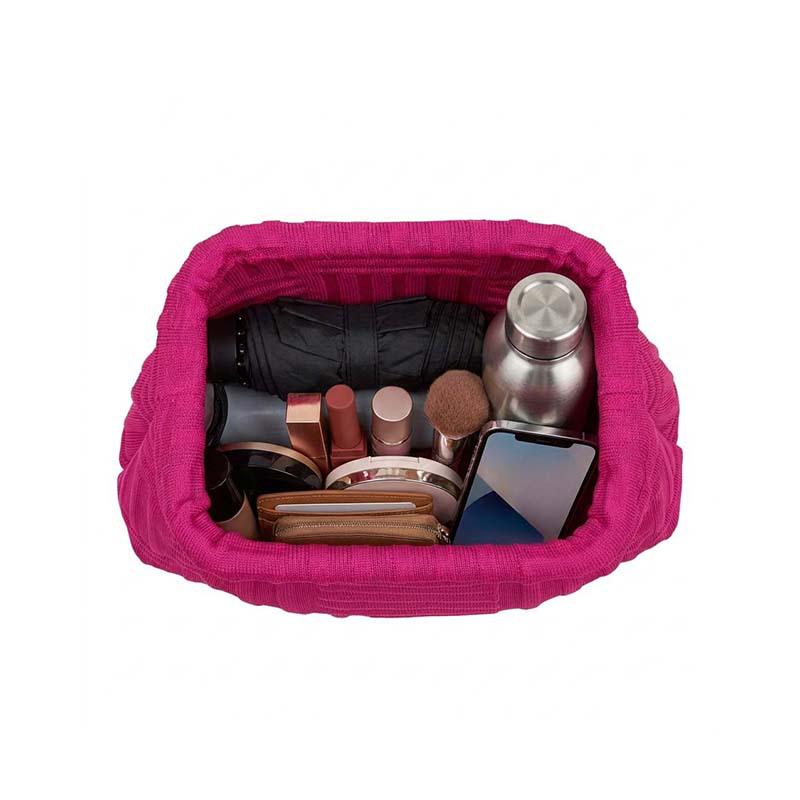 Knitted Cloud Clutch: Popular Woven Textured Makeup Bag
