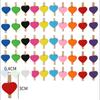 50Pcs Wooden Colored Love Heart Photo Clip Memo Paper Diy Photo Clips Wedding Decoration Postcard Clips Clothespin Home Decor