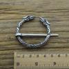 Norse Viking Brooch Antique Silver Color Raven Penannular Brooch Carved Creative Brooches Buckle Pins Jewelry Gifts