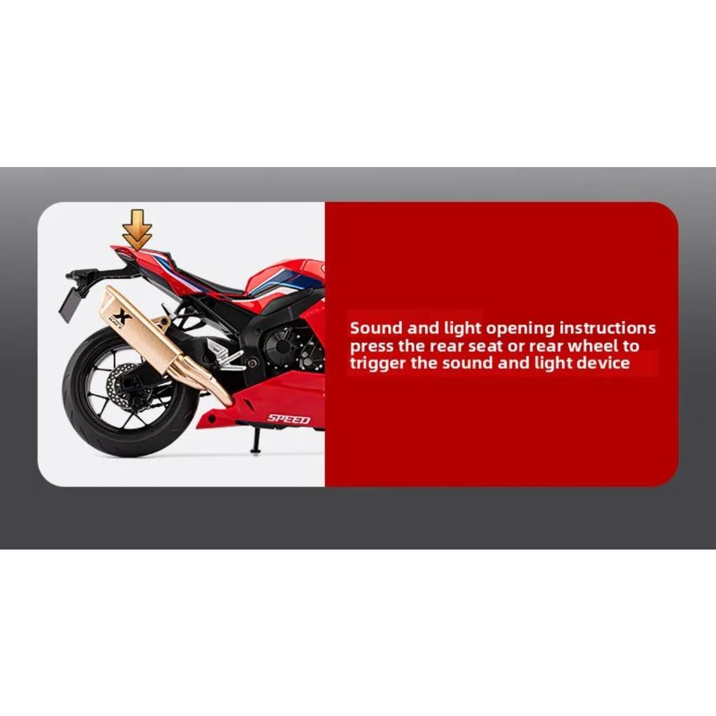 Diecast 1/9 Honda CBR1000RR-R Simulation Alloy Motorcycle Model Heavy Locomotive Children's Toys Gift Ornaments Collection