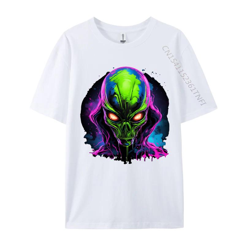 T Shirts for Men Alien in Pink T Shirt Hot Sale Round Neck TeeShirt black 2024 T Shirt