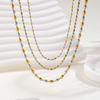 Classic Olive Bead Chain Necklace for Women,Minimalist Stainless Steel Necklaces,Trendy Jewelry Gift