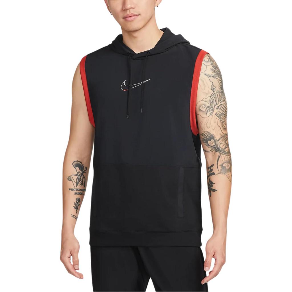 Nike T Shirts Men's Black Hooded Moderate Straight Fit DM6663-010