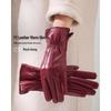 Damen PU Leder Thermische Winterhandschuhe