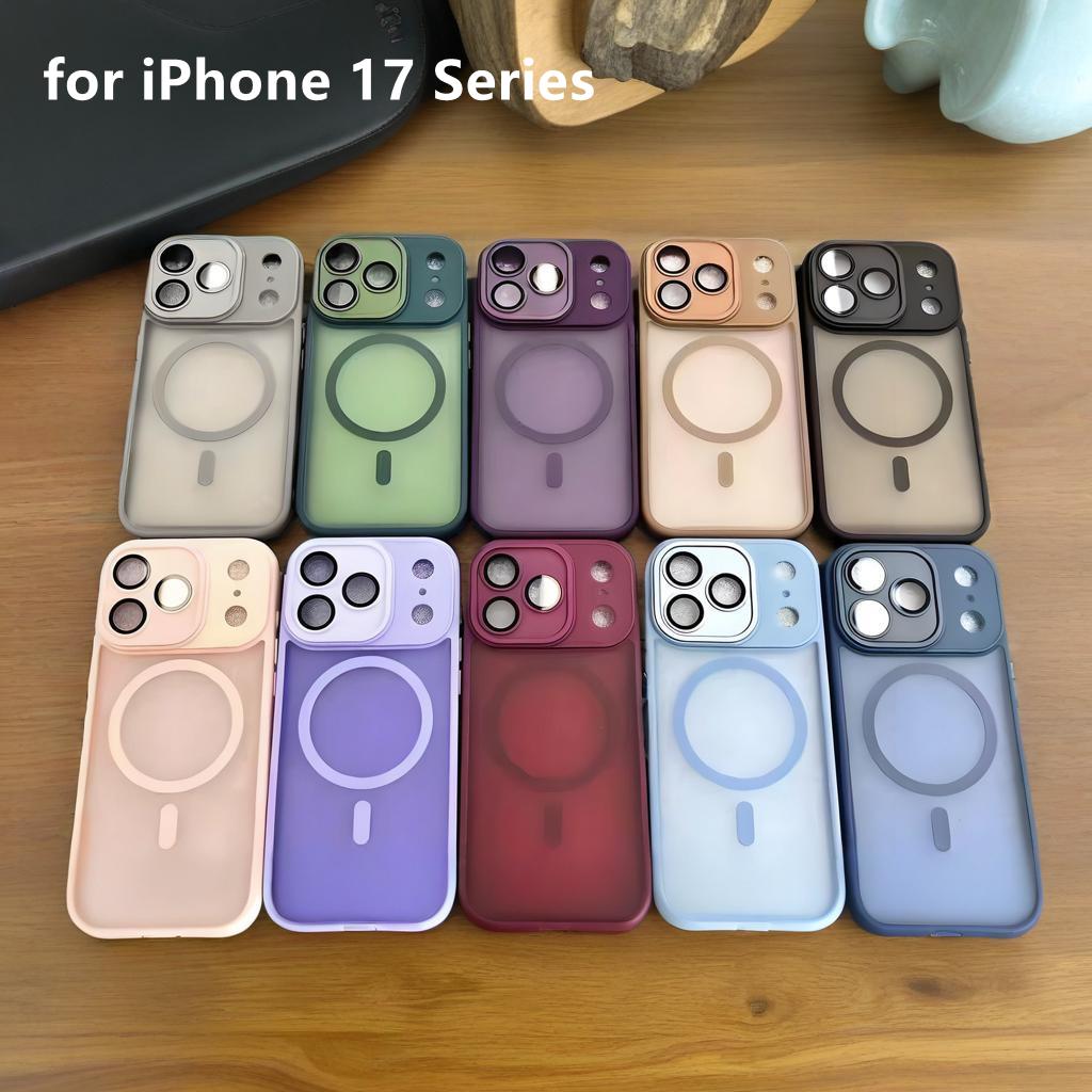 Magnetische Matt-Transparente Hülle für iPhone 17 Air 16 15 14 13 12 11 Pro Max Plus für Magsafe Kabelloses Laden Stoßfeste Abdeckung