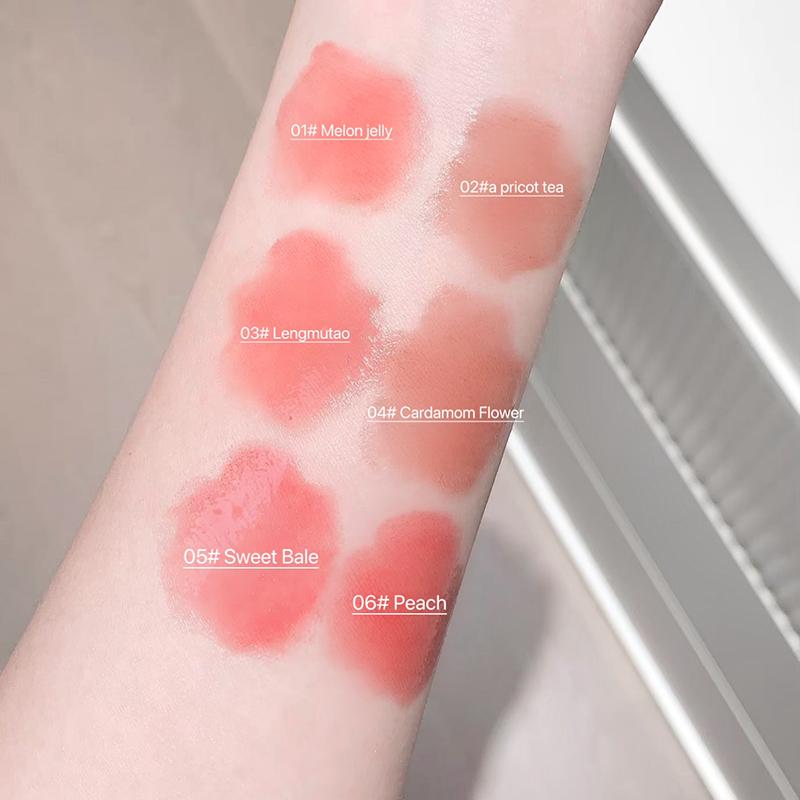 Sweet Bear Pendant Lipstick Gege Bear  Mirror Textures Matte Color Watery Moisturizing Cute Black and Pink Packaging