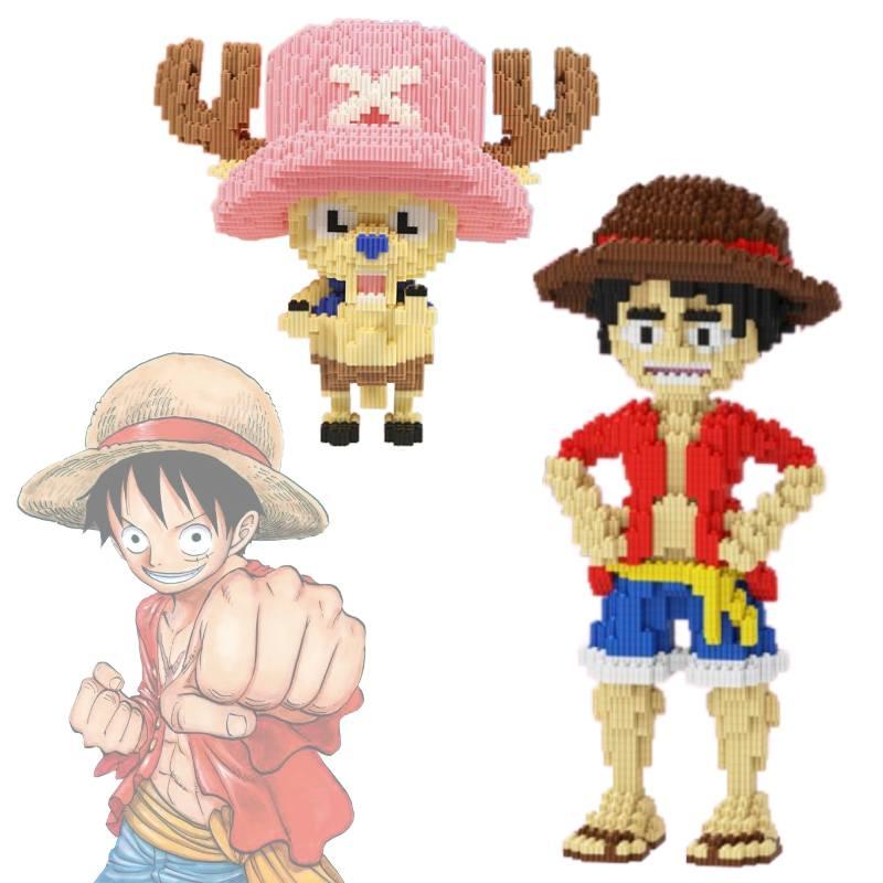 Giant Piece One Building Blocks Puzzle Toy Luffy Chopper Anime Abs Material