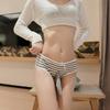 Japanese Striped Cute Panties For Men Womens Couple Nightwear Sexy Male Open Closed Penis Sheath Briefs Sissy Pouch Lingerie