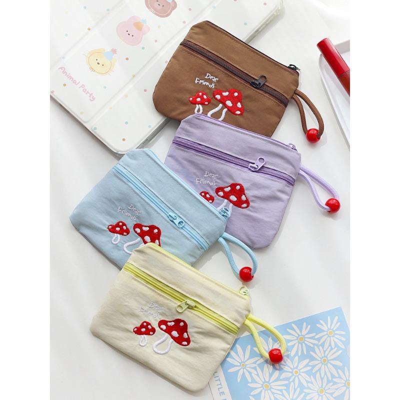 Japanese Cute Multi-layer Small Wallet Simple New Retro Mini Small Bag Coin Purse Card Case Key