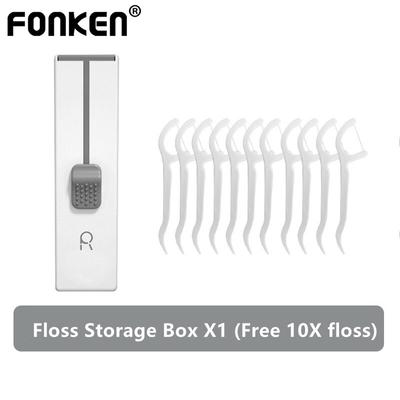 Tragbare automatische Zahnseide-Aufbewahrungsbox mit 10 Stück Flosser-Picks Zahnstocher Zähne Stick Zahnreinigung Mundpflege-Tools