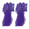 Chair Backs Bow Chair Cover Bands Composite Fabric Elastic