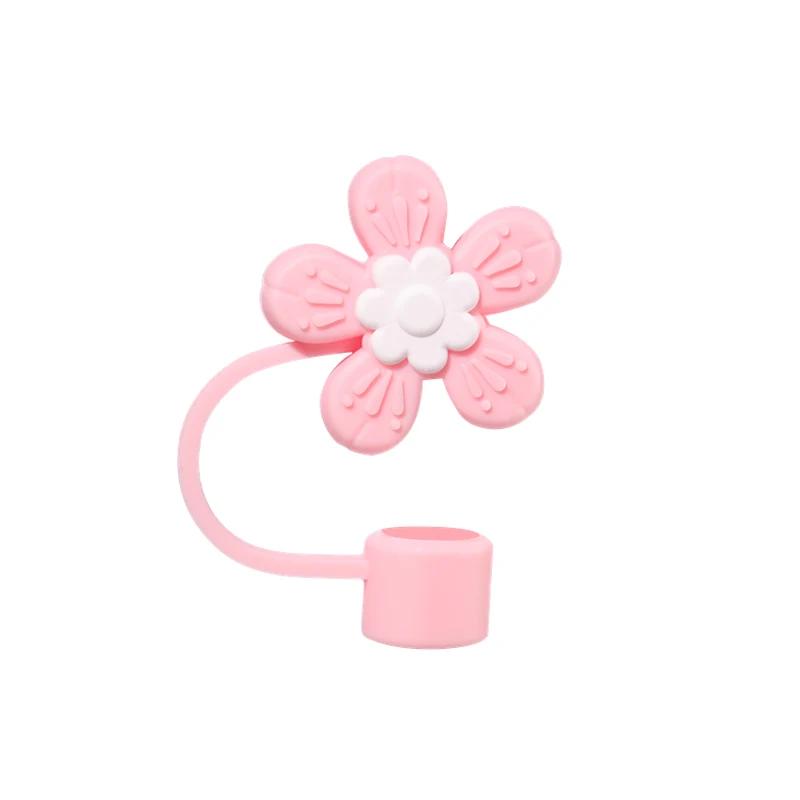 Silikon Blumen Strohhalm Abdeckkappe für Becher 10mm Strohhalm Schutz Wiederverwendbar Staubdicht Strohhalm Aufsatz Partydeko Tumbler Zubehör