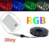 5V 5050 RGB LED Strip Light Battery Powered by 3xAA Waterproof Flexible TV Backlight with 3 17 24 Key Remote Control