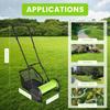 Manual Push Reel Lawn Mower 12 Inch 5 Blade Walk Behind Grass Cutter Adjustable Height with Grass Catcher
