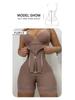 Übergröße Taillenformer Shaping Bodysuit mit dünnen Trägern und Reißverschluss zur Taillen- und Bauchkontrolle