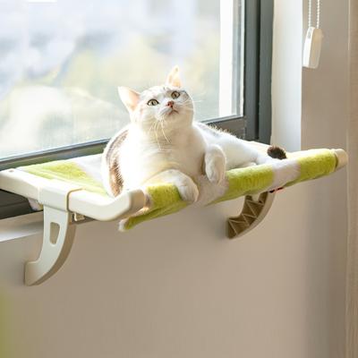 1pc Premium Adjustable Cat Window Shelf - Cozy Plush Perch with Sturdy Frame - Indoor Pet Lounger for Ultimate Relaxation