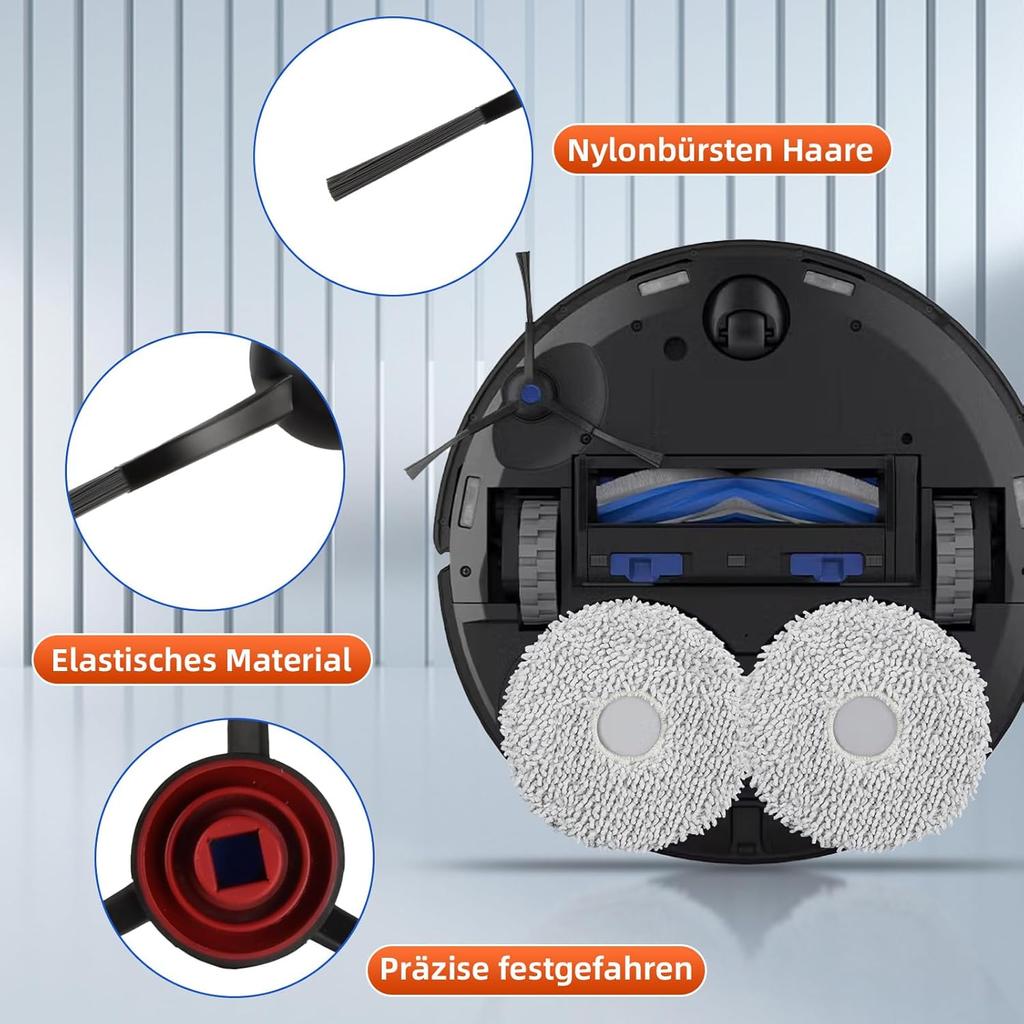 ForECOVACS T30 PRO OMNI / T30S PRO / YEEDI M12 Pro+ Robot Vaccum Replacement Parts Dust Bag Main Side Brush Filter Mop Accessoes