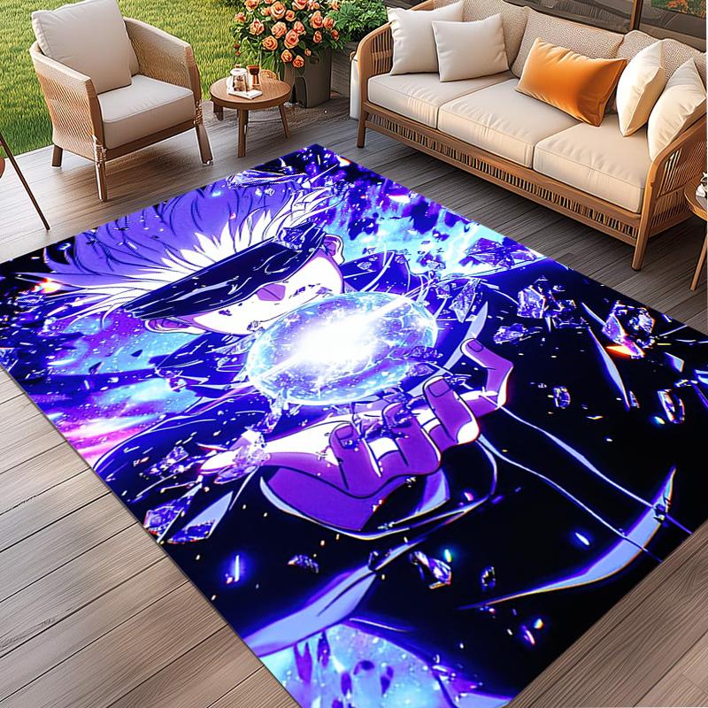 Jujutsu Kaisen Print Rug, Washable Floor Carpet, For Entryway Dorm Laundry Room Office Study, Home Decor Birthday Christmas Gift