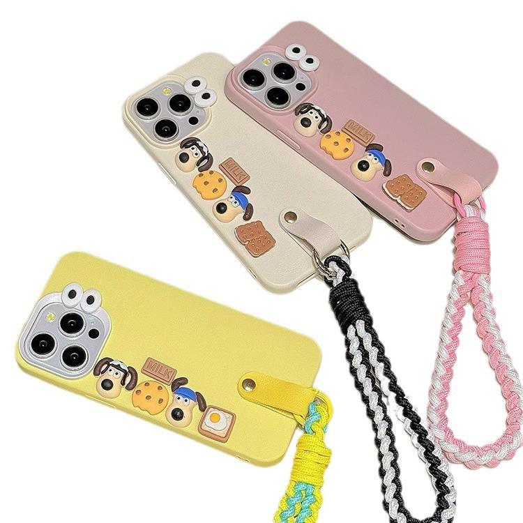 Cartoon Three-dimensional Master Dog Suitable for IPhone15promax Apple 14 Mobile Phone Case 13 Lanyard 12 Women 16 Anti-fall