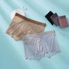 Herren Boxer Unterwäsche Elastisch Mittlere Taille Atmungsaktiv Slim Fit Shorts Slips Reine Farbe U-Konvex Design Ultra Dünn Nahtloses Netzgarn Panties Tägliche Kleidung