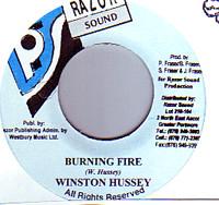 

7inch Record WINSTON HUSSEY Burning Fire NONE Razor Sound Jamaica Reggae Ska Dub Used
