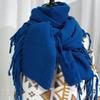 Einfarbiger Kaschmirimitat-Fransen-Snood: Vielseitiger, warmer Schal & Schal