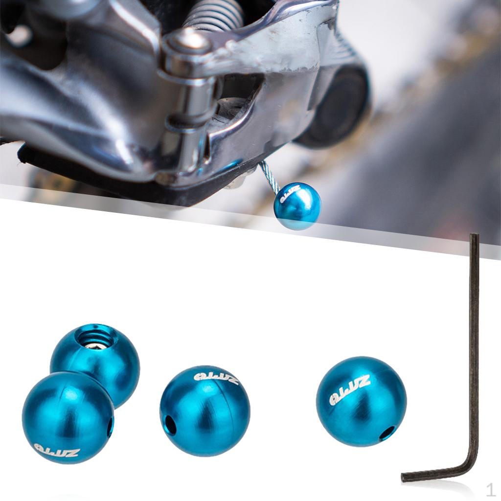4 Cable End Set Aluminum Alloy Multi- Tips Outer Er Ball Hat s for Cycling Accessory
