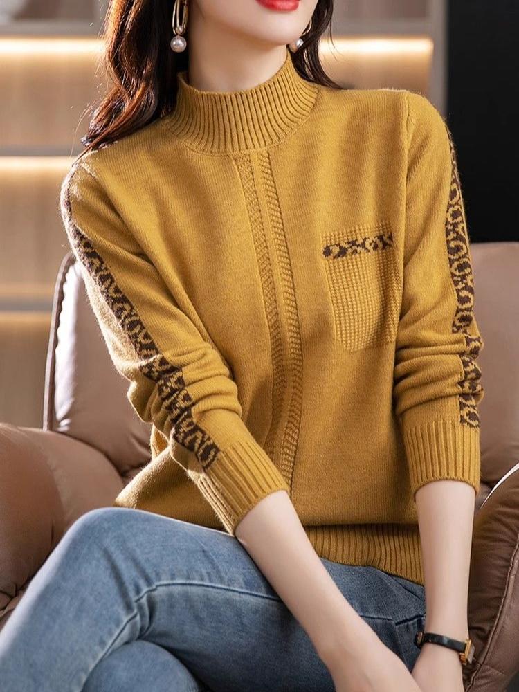 Autumn Winter Knitwear Women Sweaters Fashion Casual Warm Knit Cable Jumper Female Turtleneck Sweater