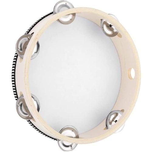 

Tambourine Percussion Instrument Hand Beat Wooden Tambourine Bell 8 Inch Handy Professional