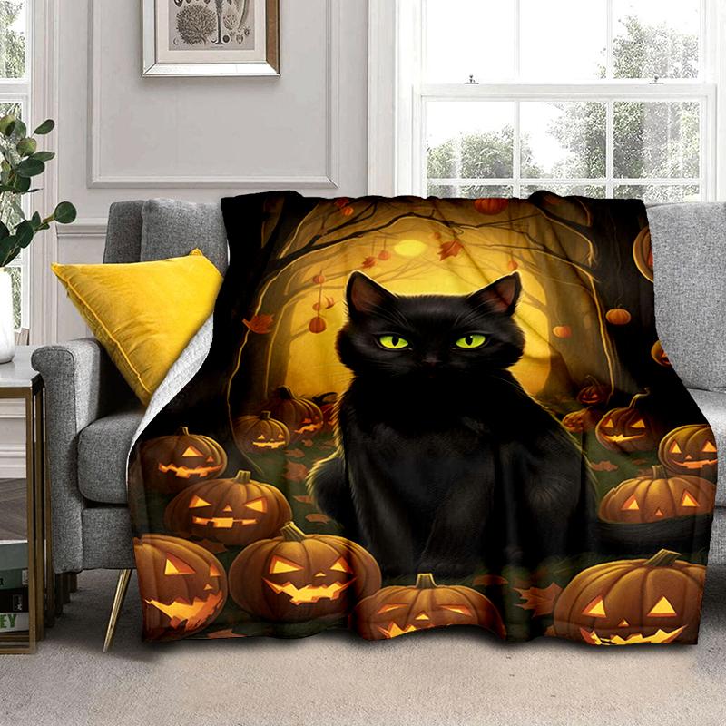 1PC Cute cat, cartoon blanket, all season lightweight home office outdoor nap multifunctional blanket
