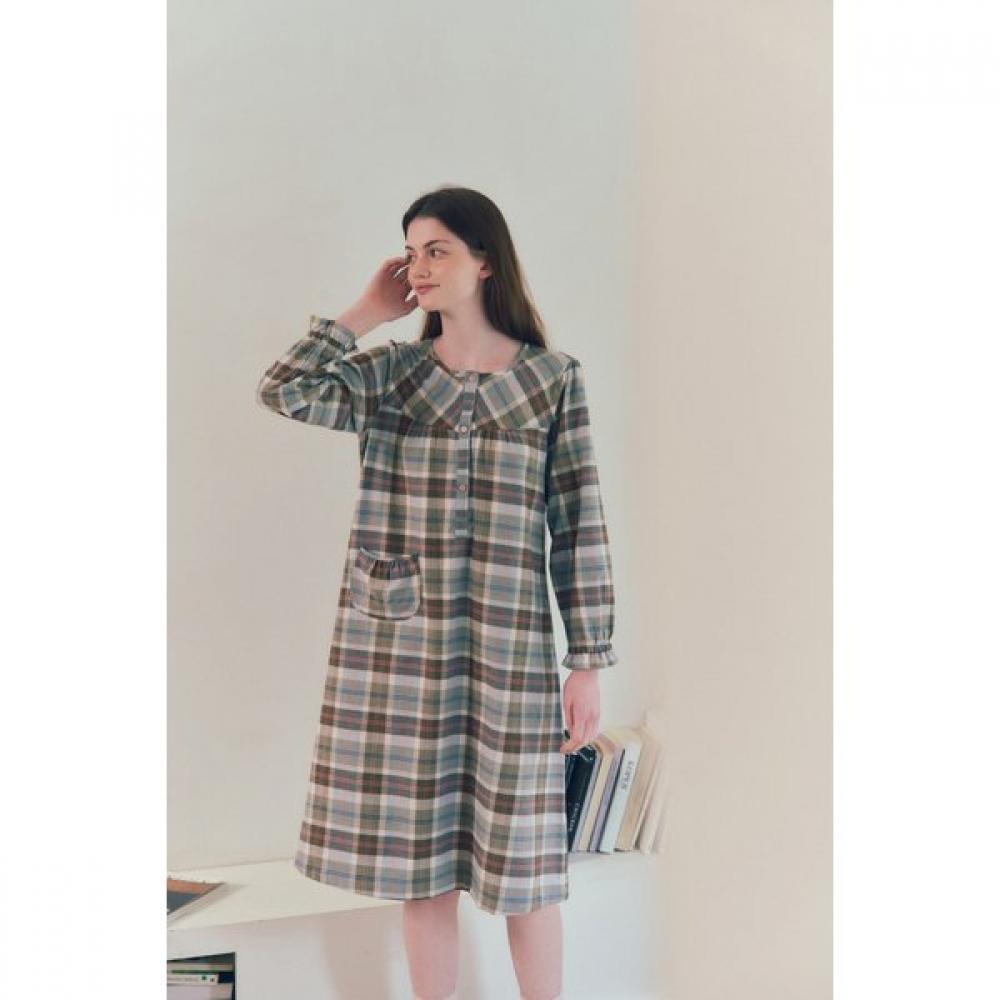 Venus Black Label Cashmere Check Women Pajama Vpgn4563 brown (BR)/85