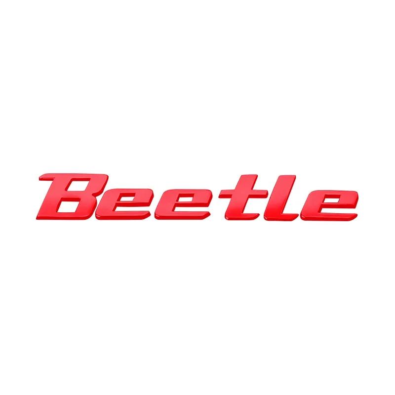 

3D Metal logo Sticker B e e t l e Emblem Badge Rear Trunk Decor Accessories Beetle-Red