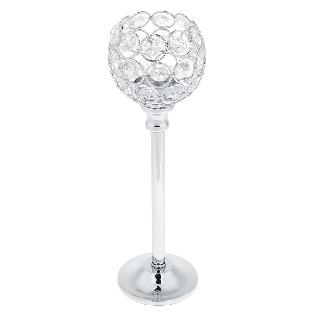 Lång Stand Mosaikglas Ljusstake Kristall Ljusstake Centerpiece för Festbord Bröllopsdekoration