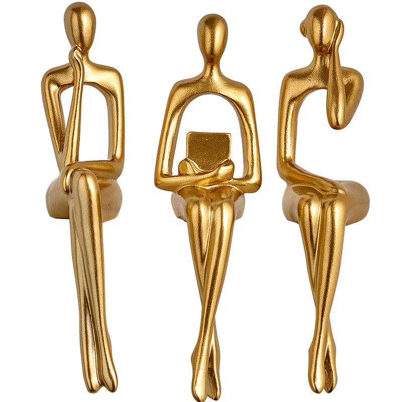 1Pc Desktop Special Character Ornament Home Living Room Wine Cabinet Office Abstract Scene Craft Decoration