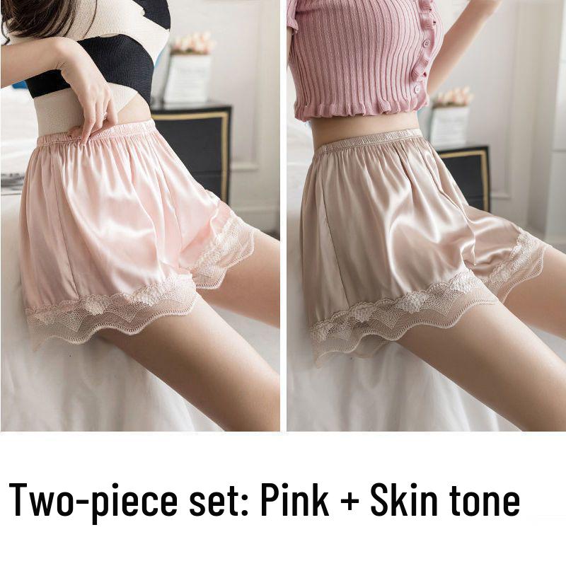 Seamless Ice Silk Lace Women's Summer Anti-Exposure Loose Shorts
