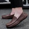 Plus Size Split Leather Shoes Men Loafers Comfortable Casual Shoes Men Driving Shoes Moccasins Men Flats Footwear