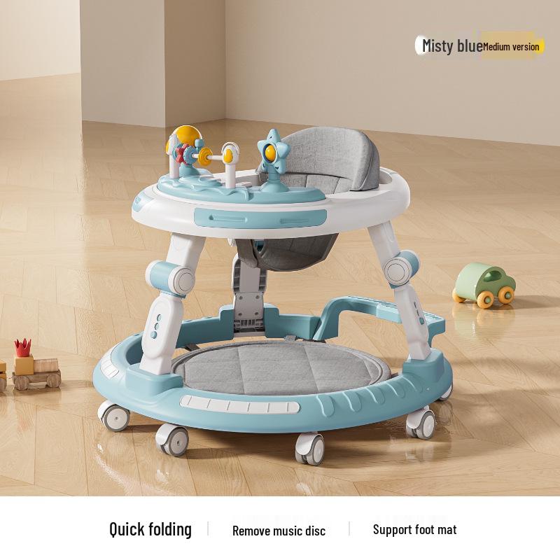 Verstellbarer Lauflernwagen und Hochstuhl für Alter 6 Monate bis 3 Jahre - Kippschutz und Beinstellungs-Präventionsmerkmale