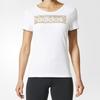 Adidas Linear Foil Tee Women Tops White CD1981