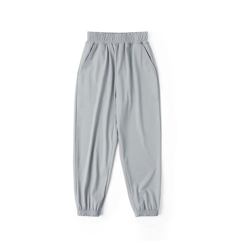 Children's Clothing Ice Silk Solid Color Summer Ultra-Thin Ankle-Tied Quick-Dry Pants