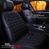 Plaid Heated Car Seat Cushion for All Seasons - Single Seat Interior Accessory.