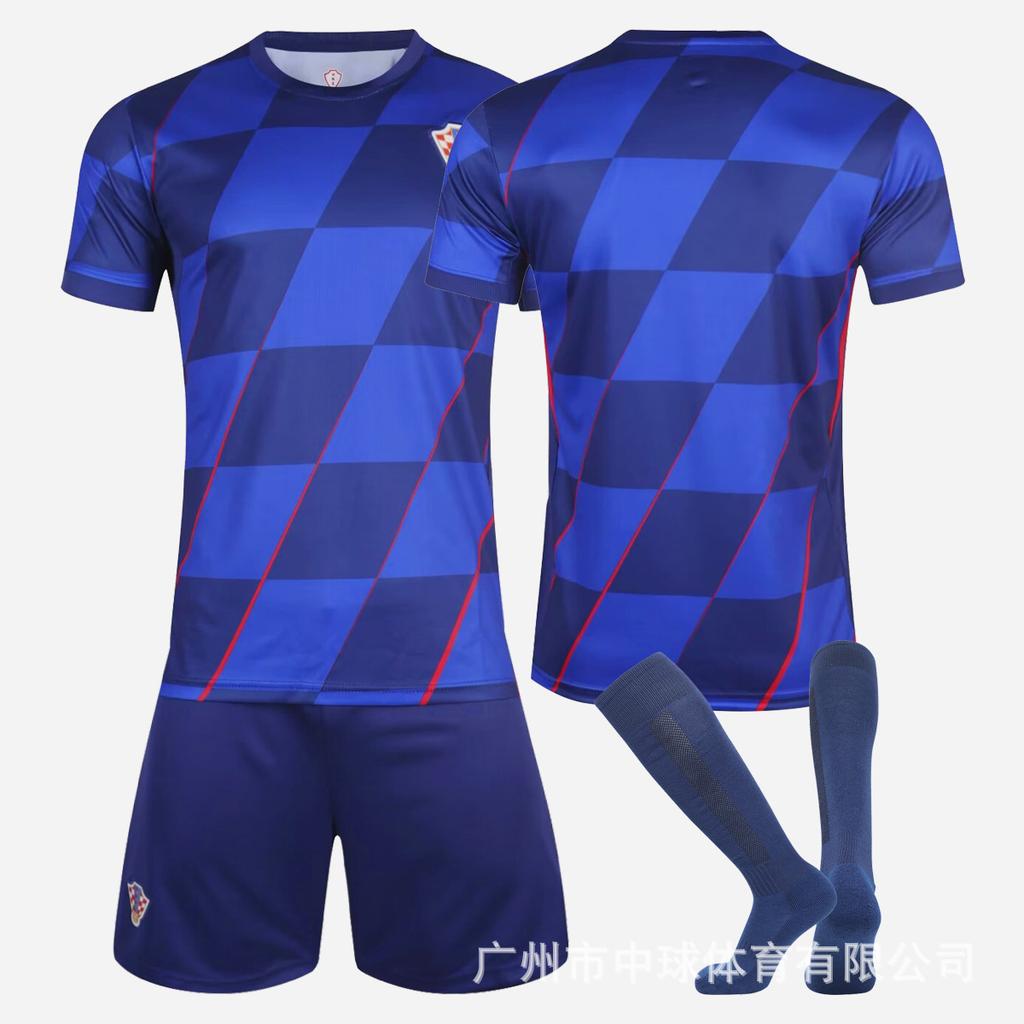 2425 Croatia Home and Away Jersey Cross-border Children's Football Jersey Set No. 10 Modric Adult Short Sleeve