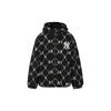 MLB Old Flower Velvet Jackets Unisex Black Hooded Thickened And Fleece Lined 3AJPF1316-50BKS