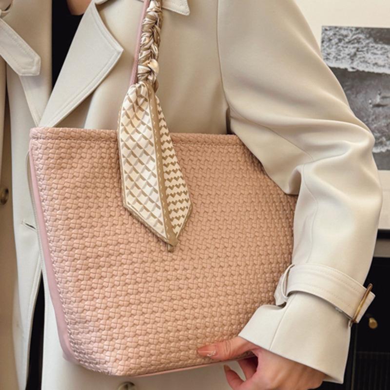 Fashion Large-capacity Tote Bag Women's 2025 Autumn New Korean Version of Simple Casual Armpit Bag High-value Shoulder Bag