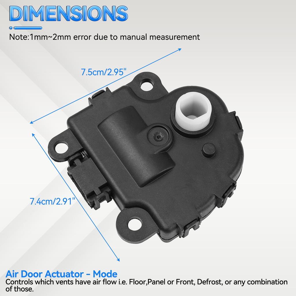 For Chevy Corvette Impala Buick Allure 2005-2009 2 Pins HVAC Blend Air Door Actuator 604-108 10325404 10356910 15142056 15249473