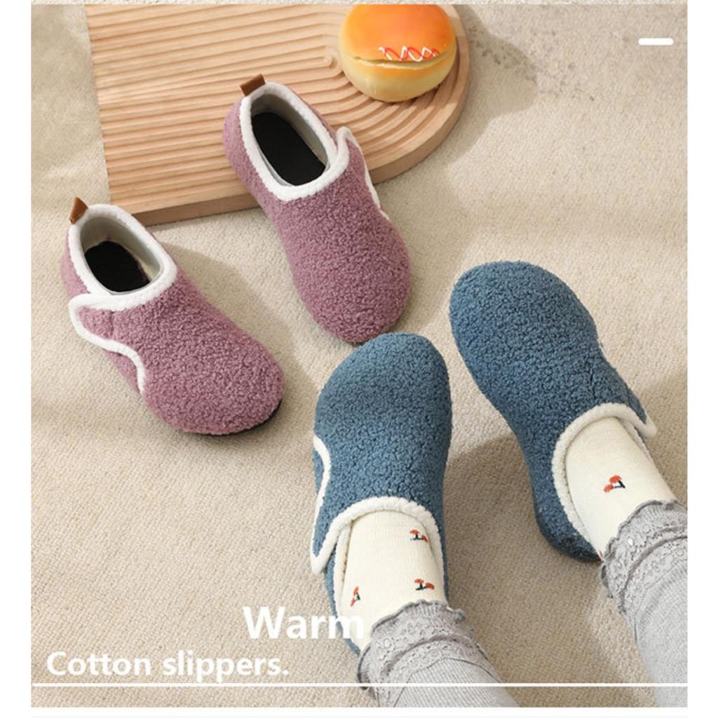 Autumn and Winter Children's Indoor Velvet Floor Socks Shoes Anti Slip Sole Early Education Walking Baby Shoes Home Cotton Shoes Home Cold Proof
